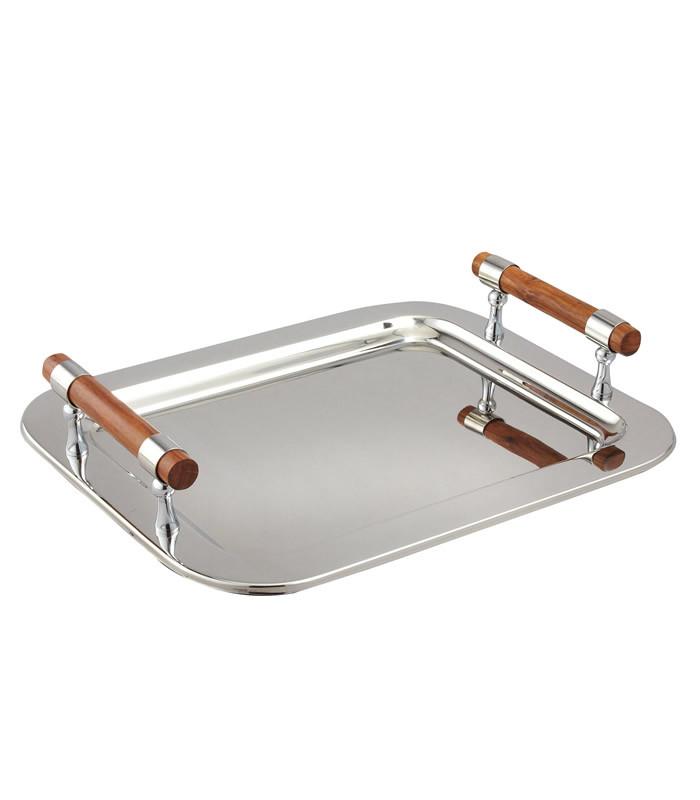 Tray With Wood Handle